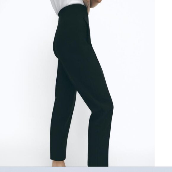 ZARA PANTS WITH A HIGH WAIST - Black - Size XL - Picture 2 of 9